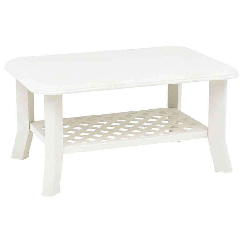 Salontafel 90x60x46 cm kunststof wit MeubelReus