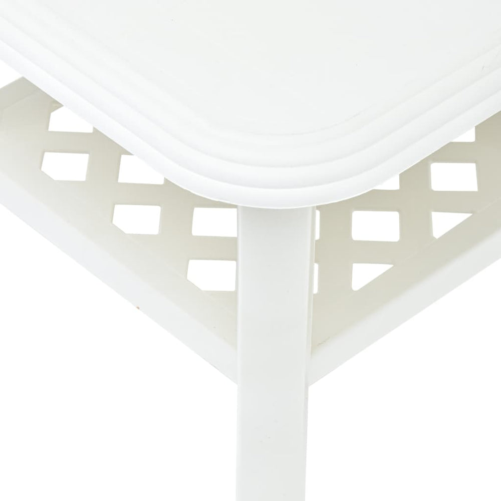 Salontafel 90x60x46 cm kunststof wit MeubelReus