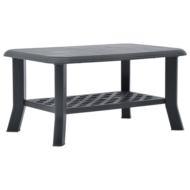 Salontafel 90x60x46 cm kunststof antraciet MeubelReus
