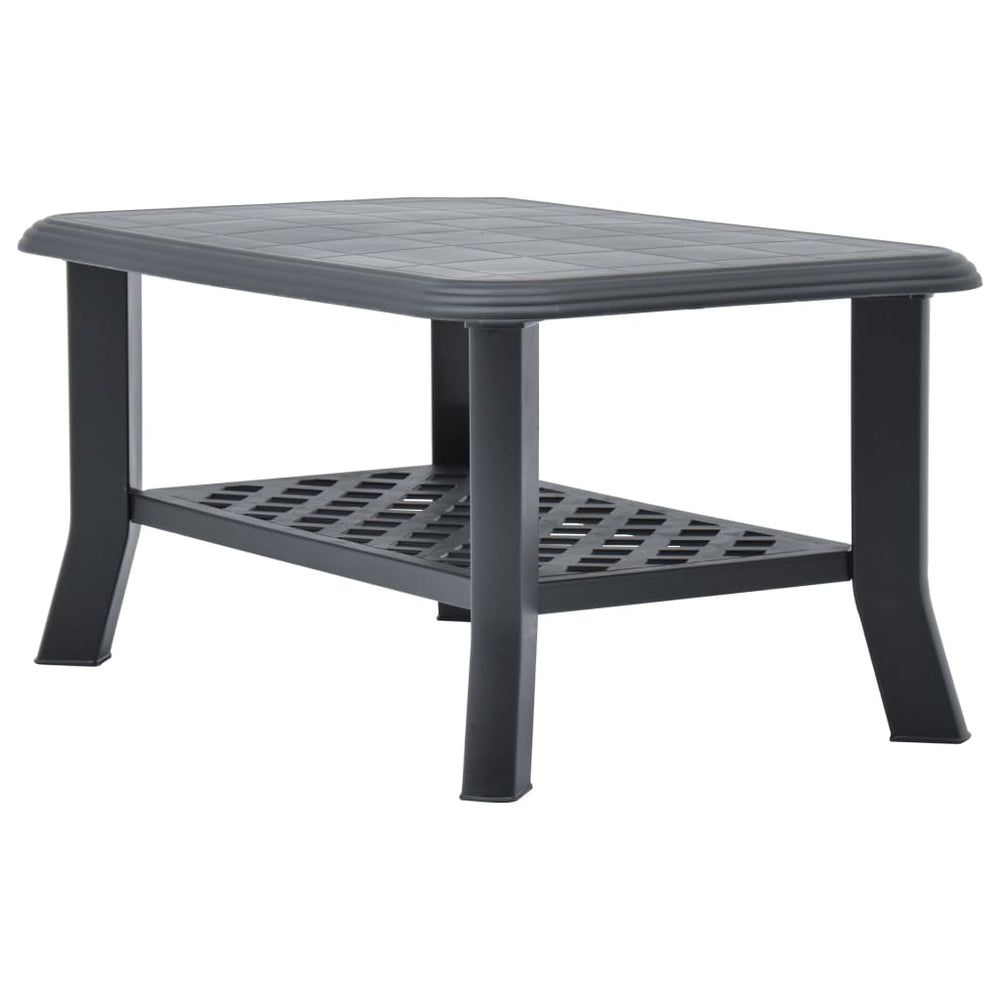 Salontafel 90x60x46 cm kunststof antraciet MeubelReus