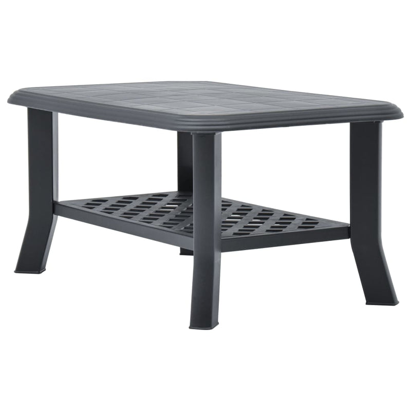 Salontafel 90x60x46 cm kunststof antraciet MeubelReus