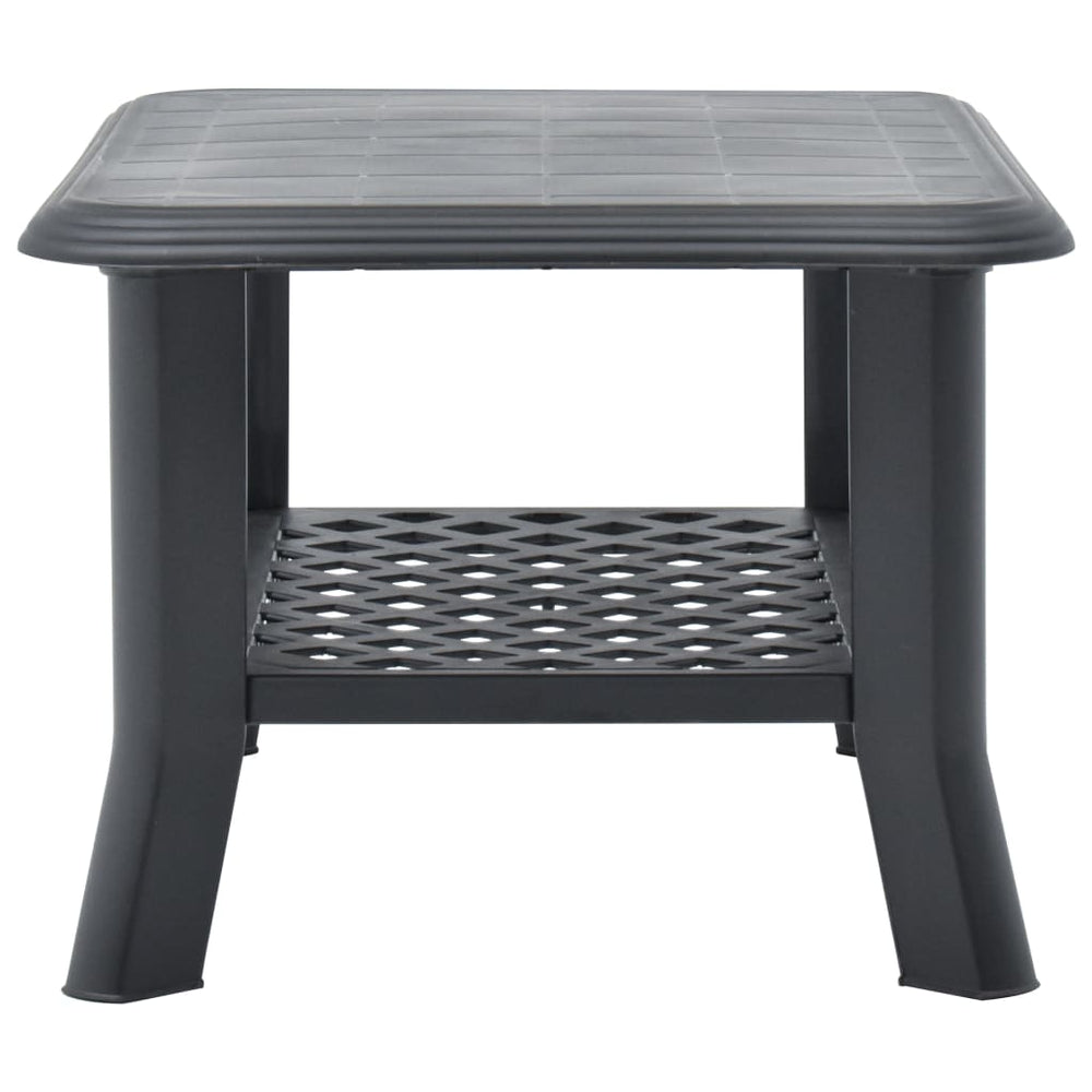 Salontafel 90x60x46 cm kunststof antraciet MeubelReus