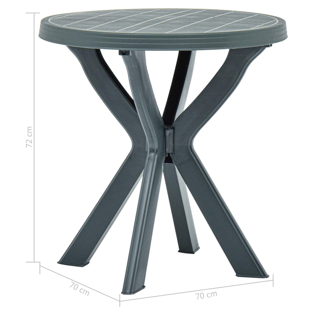 Bistrotafel Ø70 cm kunststof groen MeubelReus