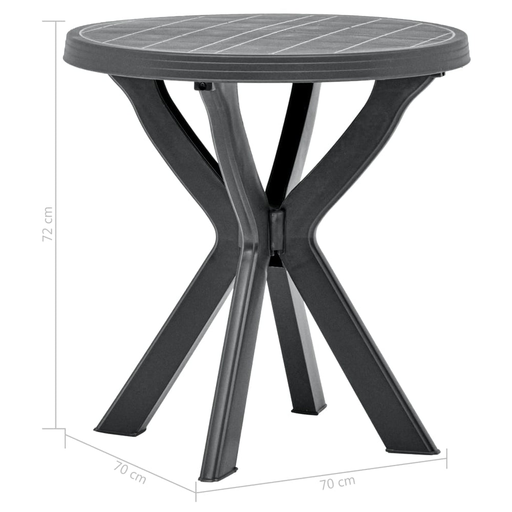 Bistrotafel Ø70 cm kunststof antraciet MeubelReus