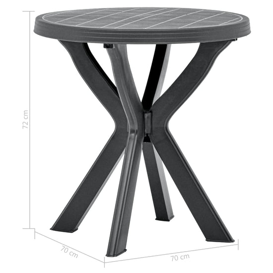 Bistrotafel Ø70 cm kunststof antraciet MeubelReus