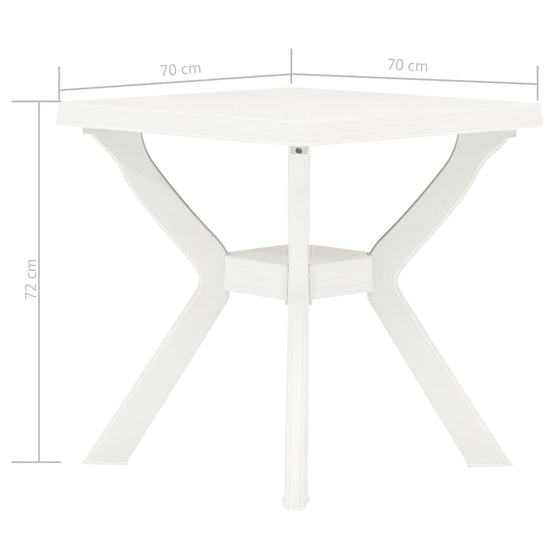 Bistrotafel 70x70x72 cm kunststof wit MeubelReus