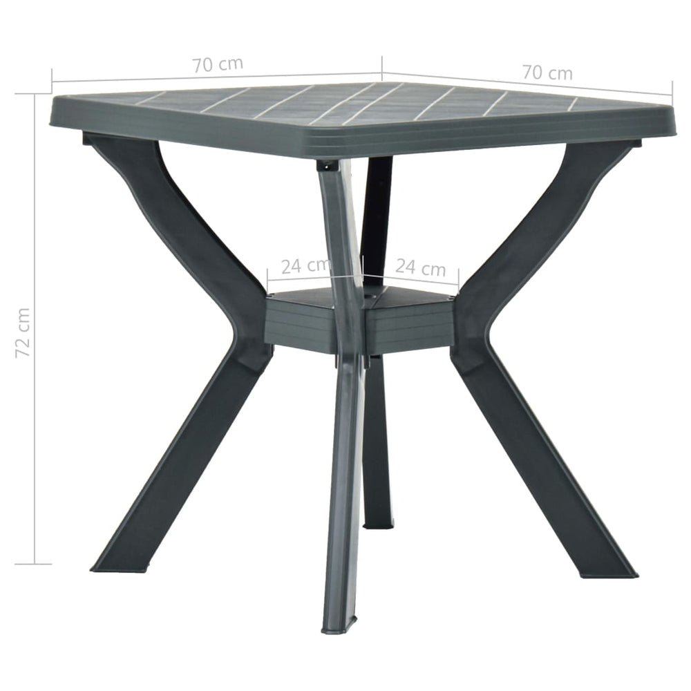 Bistrotafel 70x70x72 cm kunststof groen MeubelReus