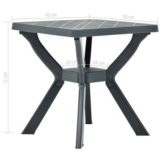 Bistrotafel 70x70x72 cm kunststof groen MeubelReus