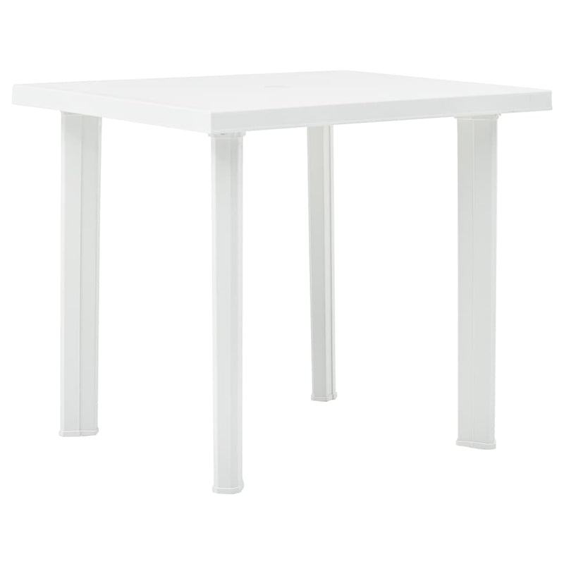 Tuintafel 80x75x72 cm kunststof wit MeubelReus