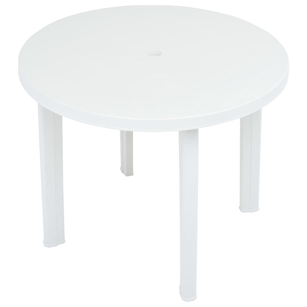 Tuintafel 89 cm kunststof wit MeubelReus