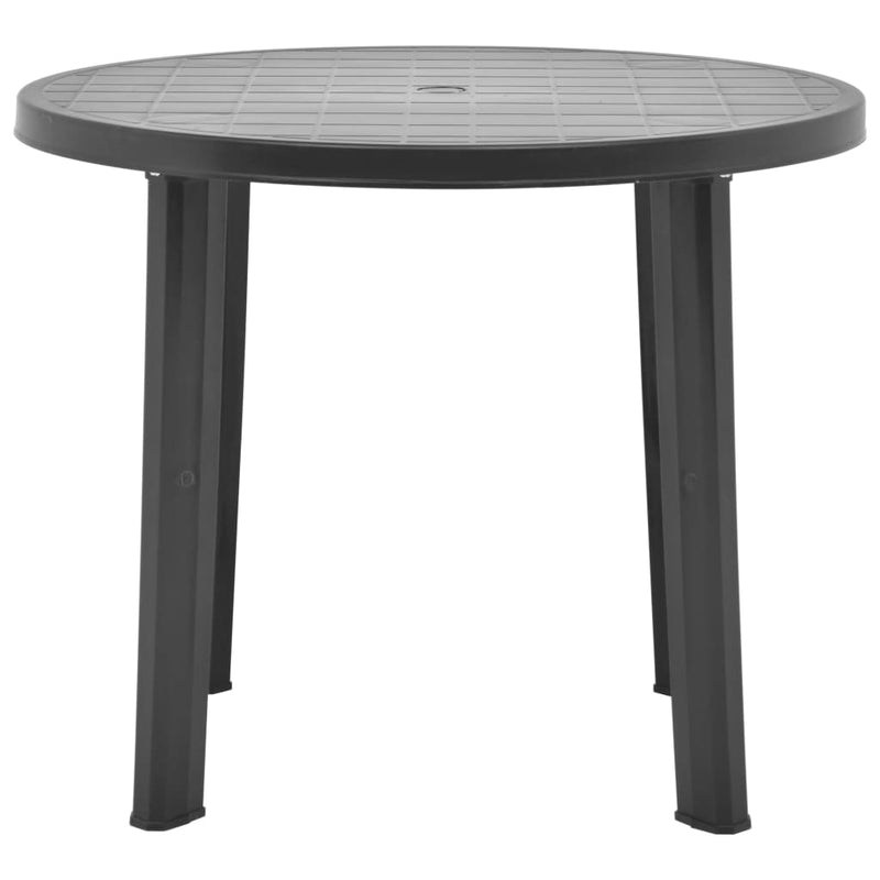 Tuintafel 89 cm kunststof antraciet MeubelReus