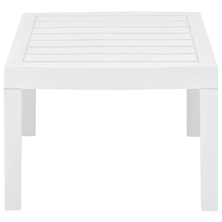 Tuintafel 78x55x38 cm kunststof wit