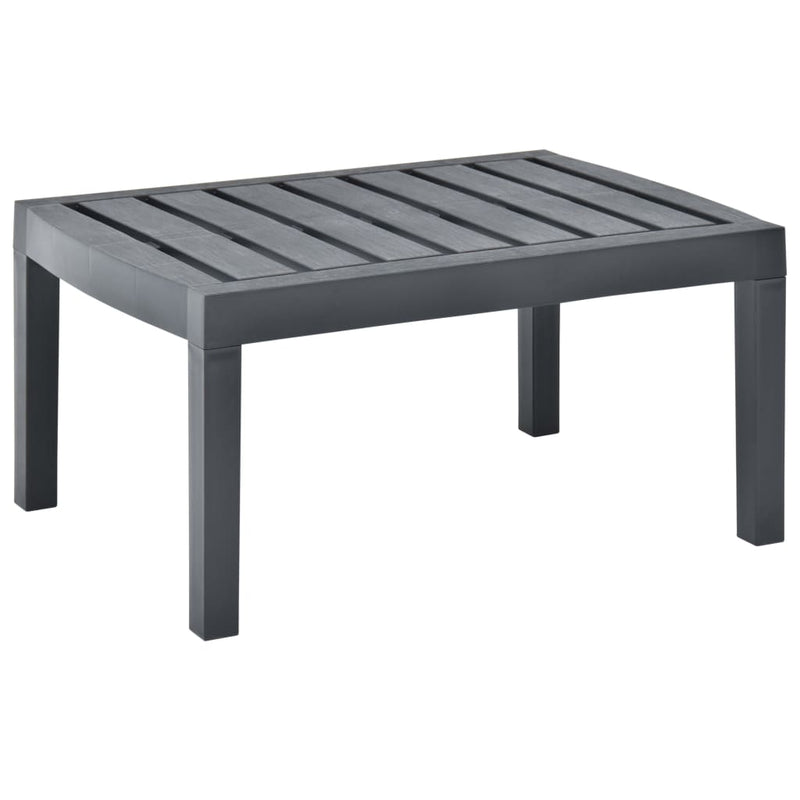 Tuintafel 78x55x38 cm kunststof antracietkleurig MeubelReus