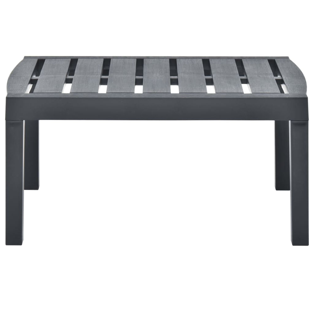 Tuintafel 78x55x38 cm kunststof antracietkleurig MeubelReus