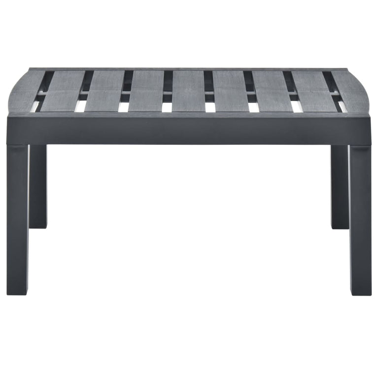 Tuintafel 78x55x38 cm kunststof antracietkleurig MeubelReus