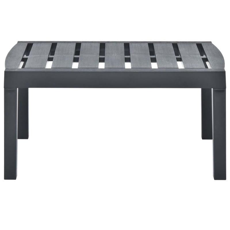 Tuintafel 78x55x38 cm kunststof antracietkleurig MeubelReus