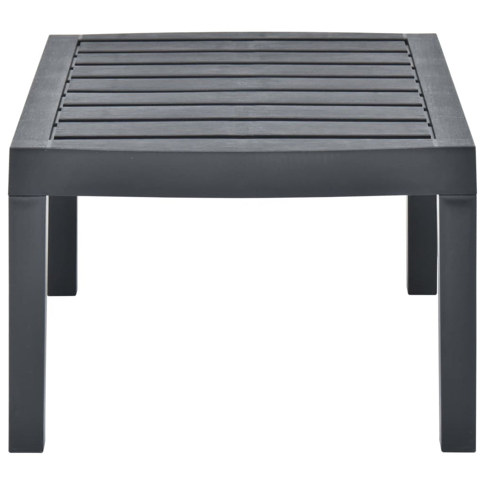 Tuintafel 78x55x38 cm kunststof antracietkleurig MeubelReus