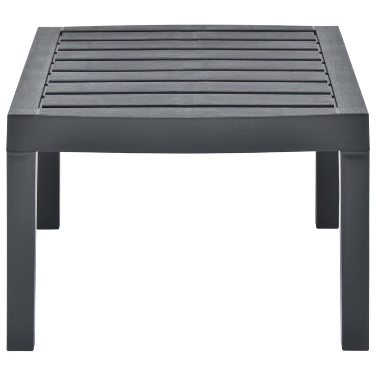 Tuintafel 78x55x38 cm kunststof antracietkleurig MeubelReus