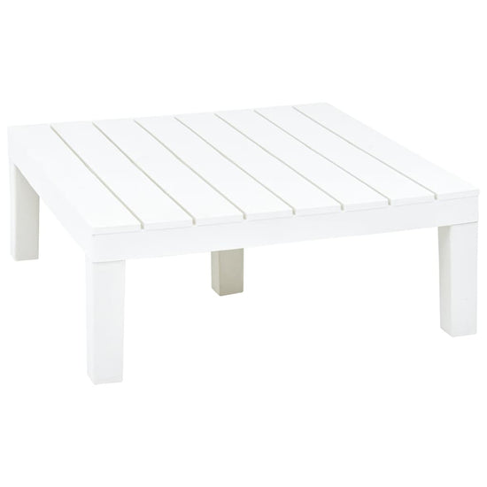 Tuintafel 78x78x31 cm kunststof wit MeubelReus