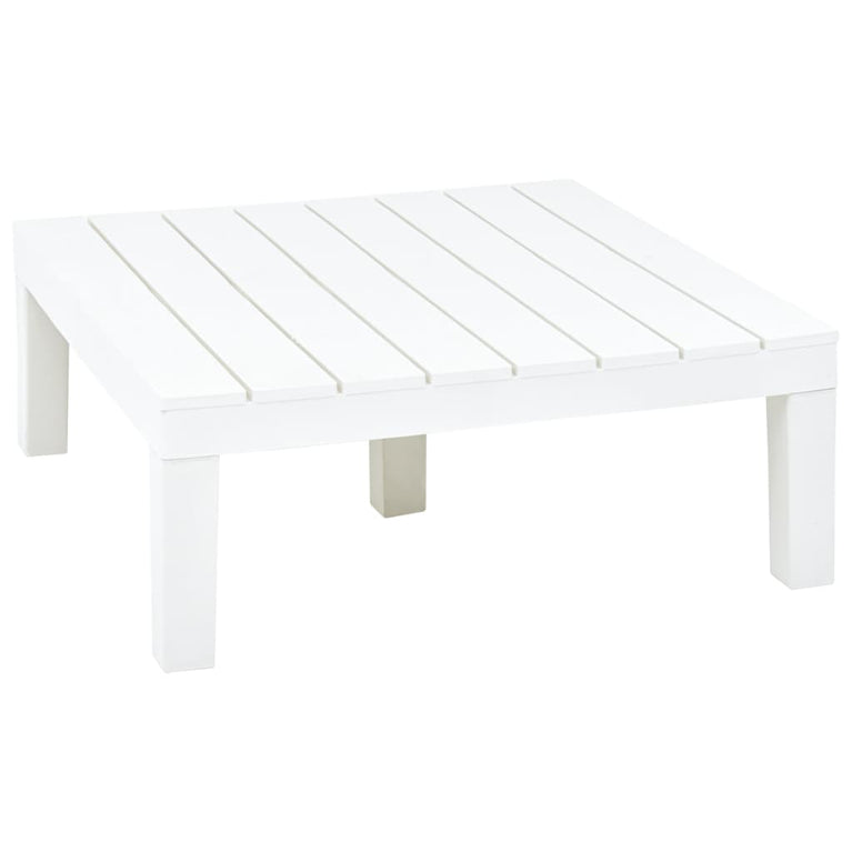 Tuintafel 78x78x31 cm kunststof wit MeubelReus