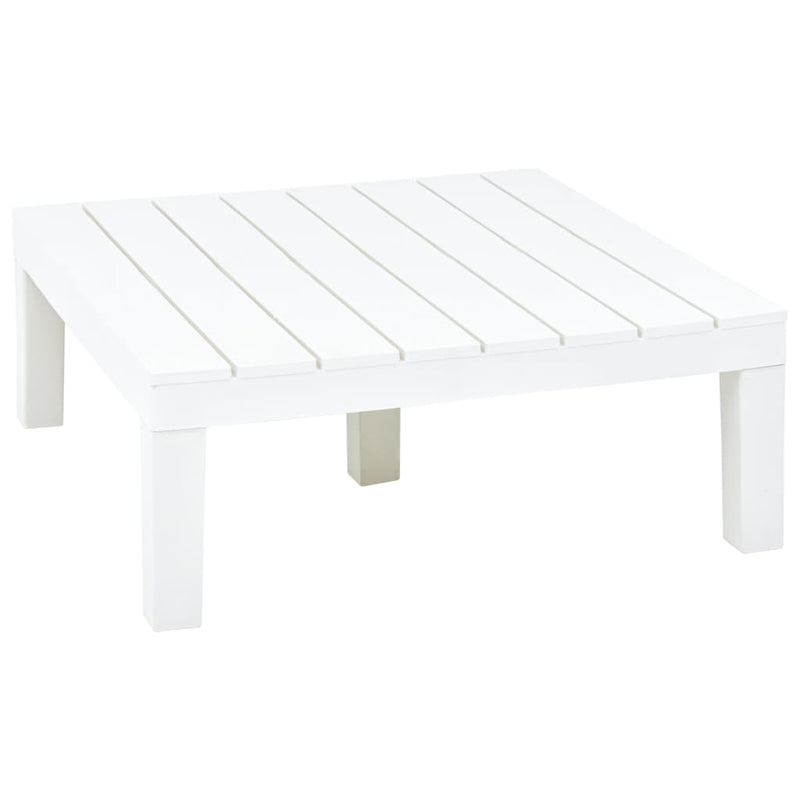 Tuintafel 78x78x31 cm kunststof wit MeubelReus