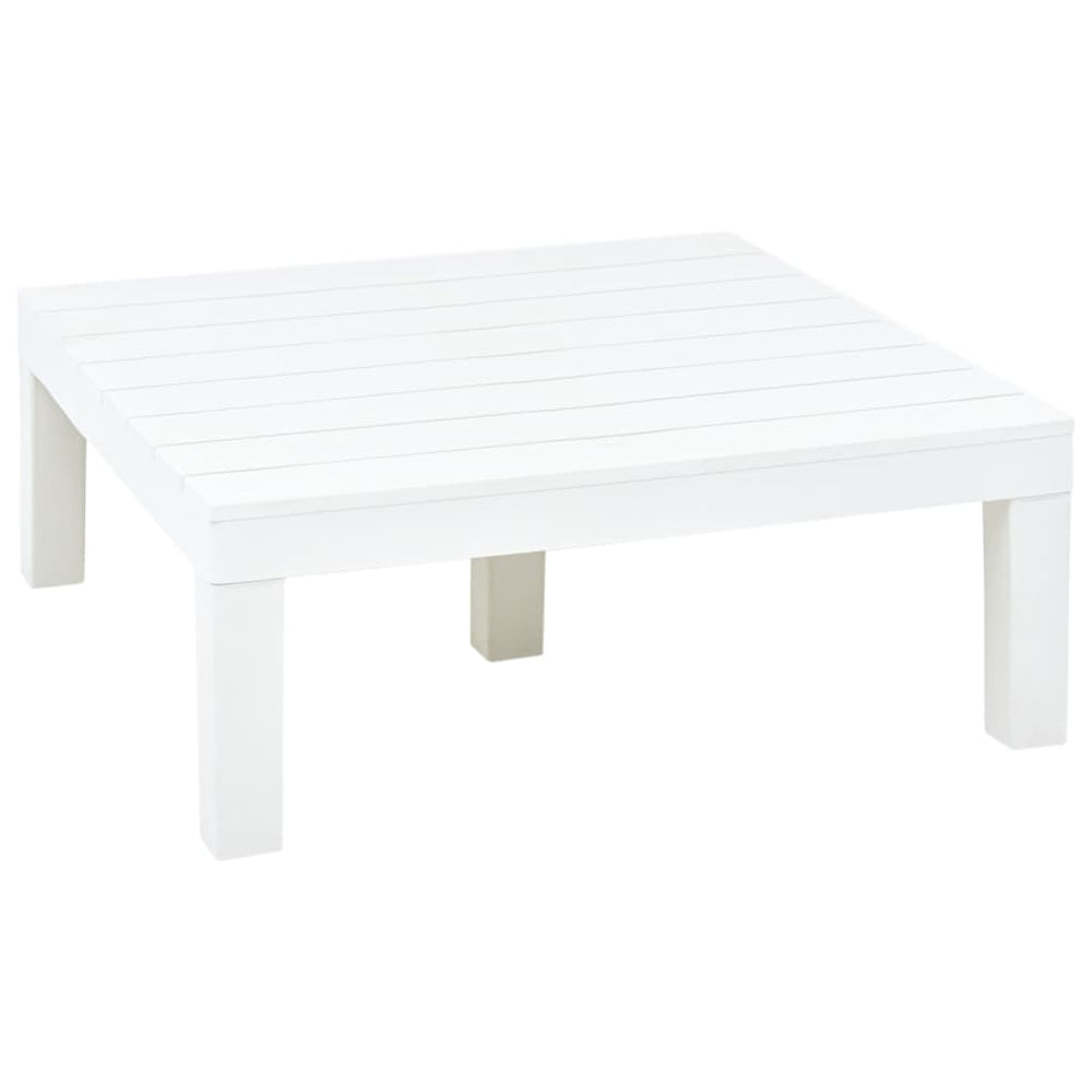 Tuintafel 78x78x31 cm kunststof wit MeubelReus