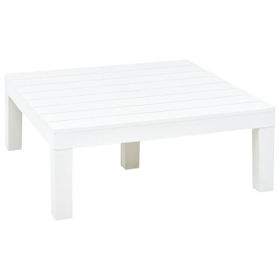 Tuintafel 78x78x31 cm kunststof wit MeubelReus