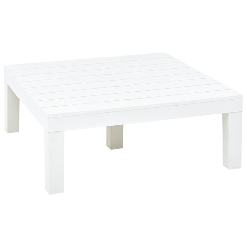 Tuintafel 78x78x31 cm kunststof wit MeubelReus