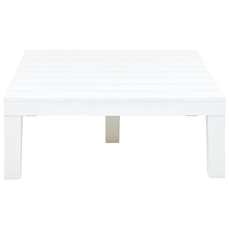 Tuintafel 78x78x31 cm kunststof wit MeubelReus