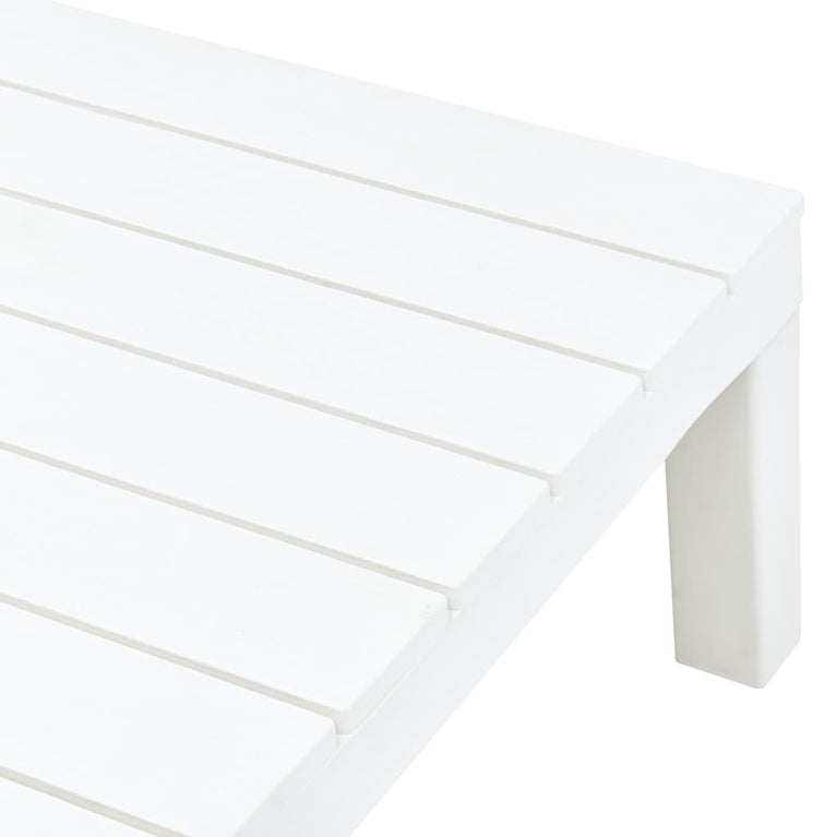Tuintafel 78x78x31 cm kunststof wit MeubelReus