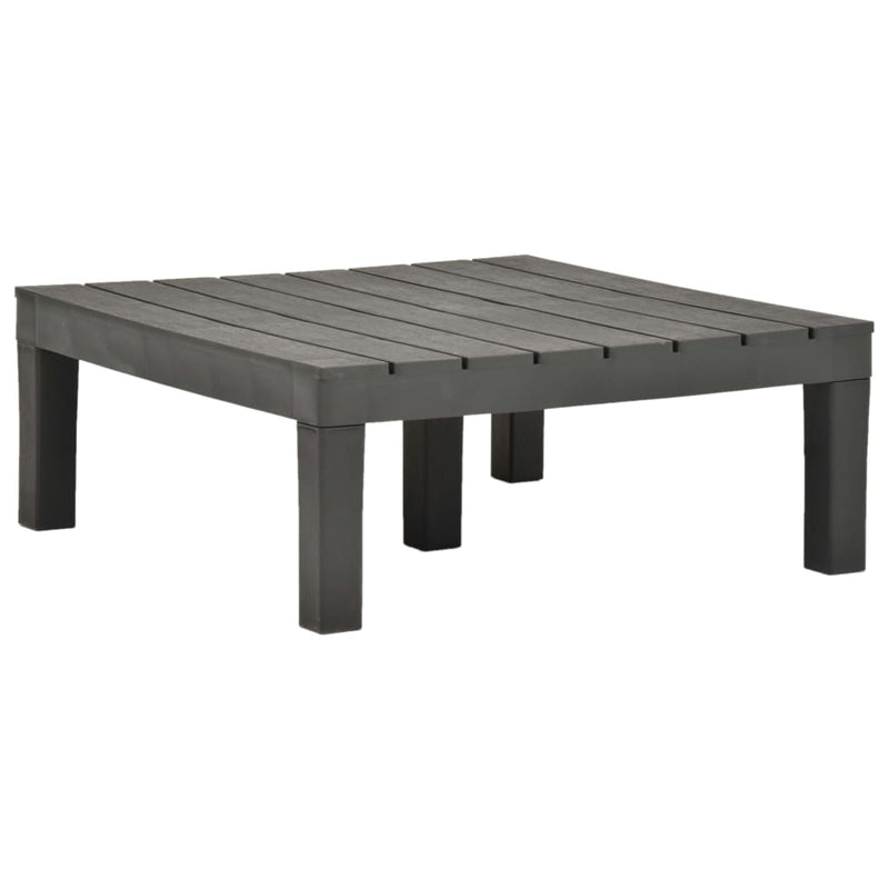 Tuintafel 78x78x31 cm kunststof antraciet MeubelReus