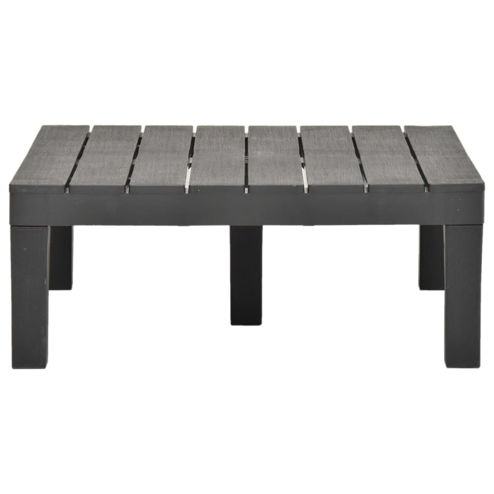Tuintafel 78x78x31 cm kunststof antraciet MeubelReus