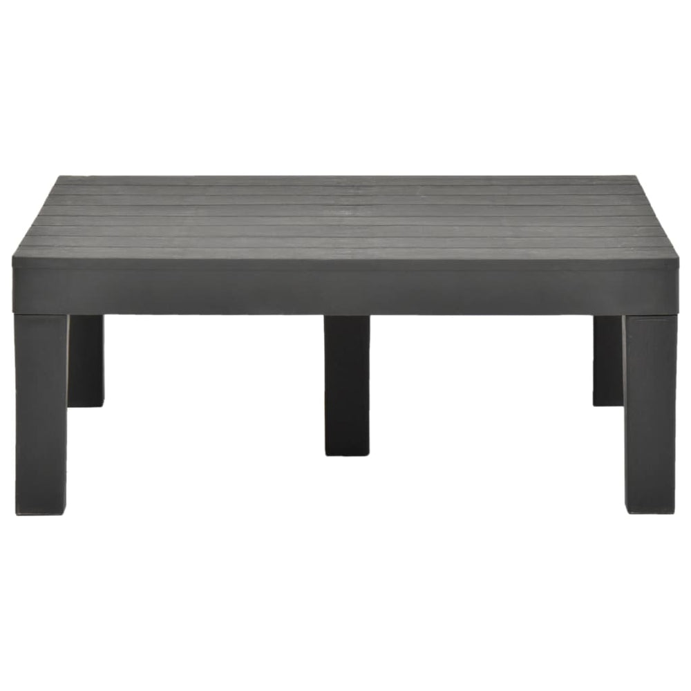 Tuintafel 78x78x31 cm kunststof antraciet MeubelReus
