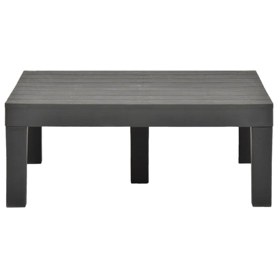Tuintafel 78x78x31 cm kunststof antraciet MeubelReus