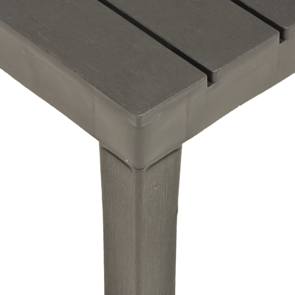 Tuintafel 78x78x31 cm kunststof antraciet MeubelReus