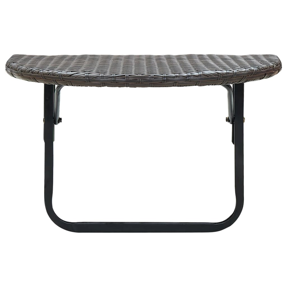 Balkontafel 60x60x40 cm poly rattan bruin MeubelReus