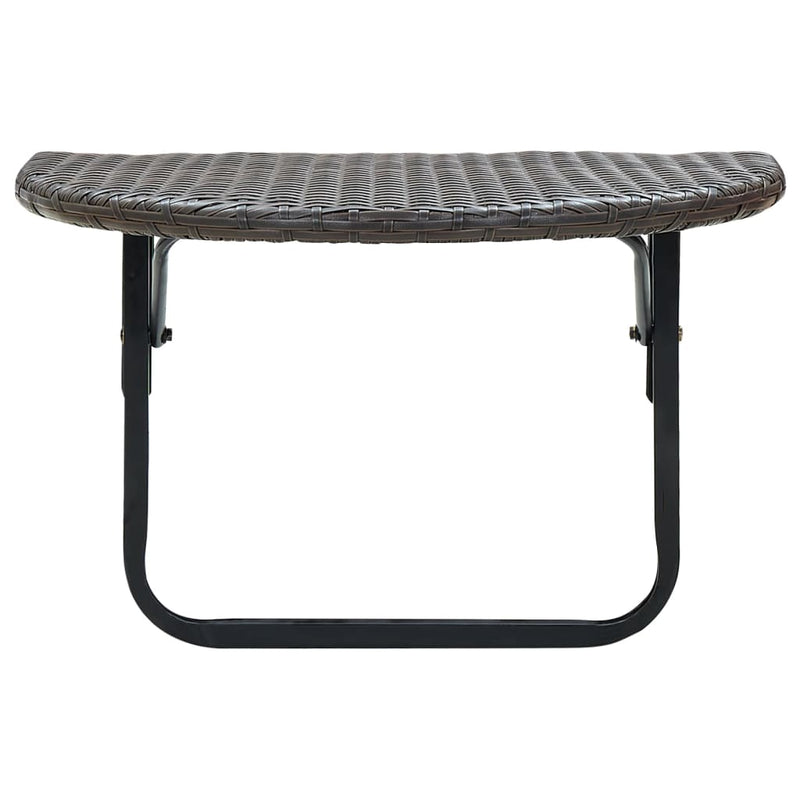 Balkontafel 60x60x40 cm poly rattan bruin MeubelReus