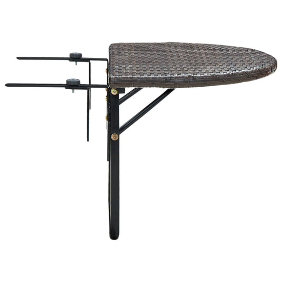 Balkontafel 60x60x40 cm poly rattan bruin MeubelReus