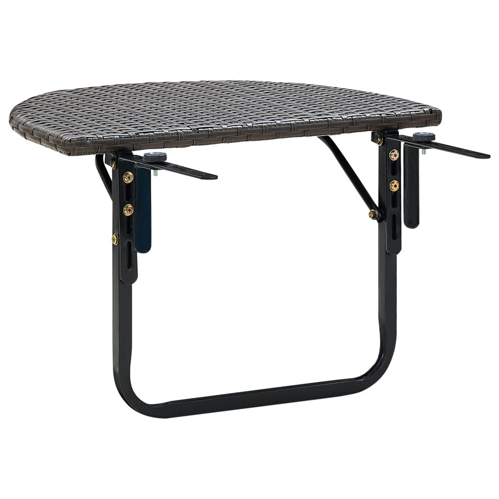 Balkontafel 60x60x40 cm poly rattan bruin MeubelReus