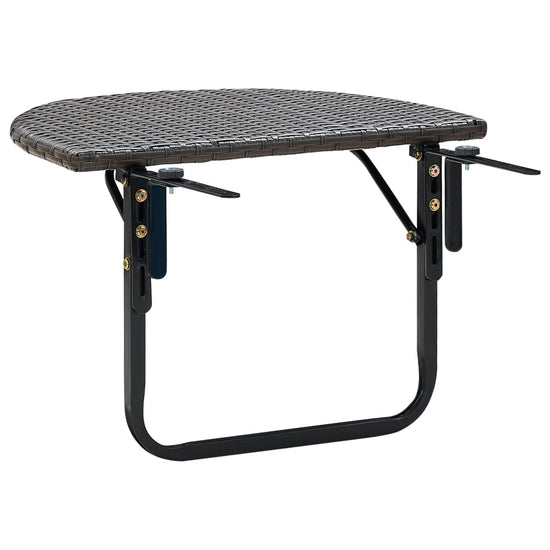 Balkontafel 60x60x40 cm poly rattan bruin MeubelReus