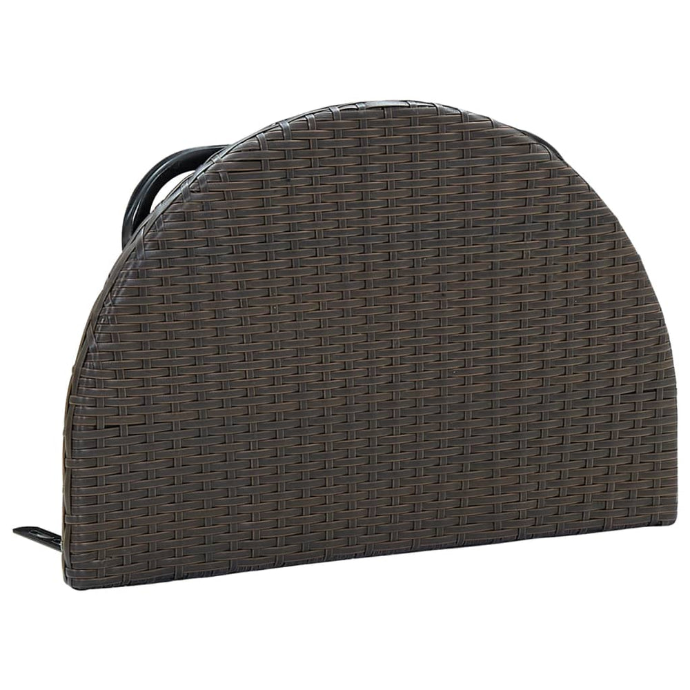 Balkontafel 60x60x40 cm poly rattan bruin MeubelReus