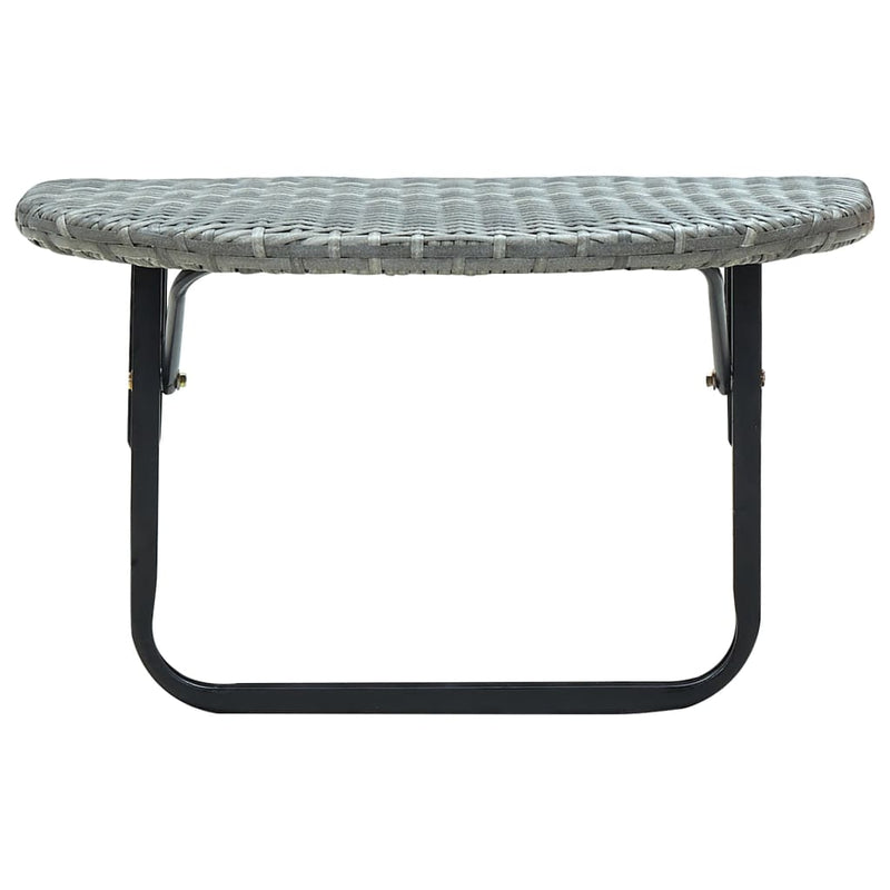 Balkontafel 60x60x40 cm poly rattan grijs MeubelReus