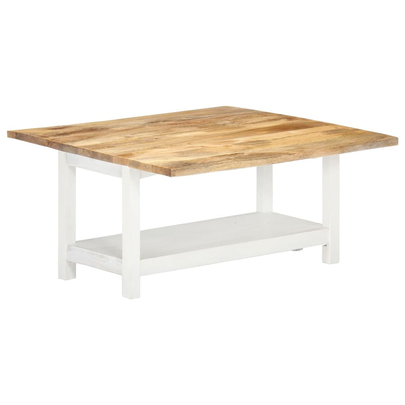 Salontafel verlengbaar 90x(45-90)x45 cm massief mangohout wit MeubelReus