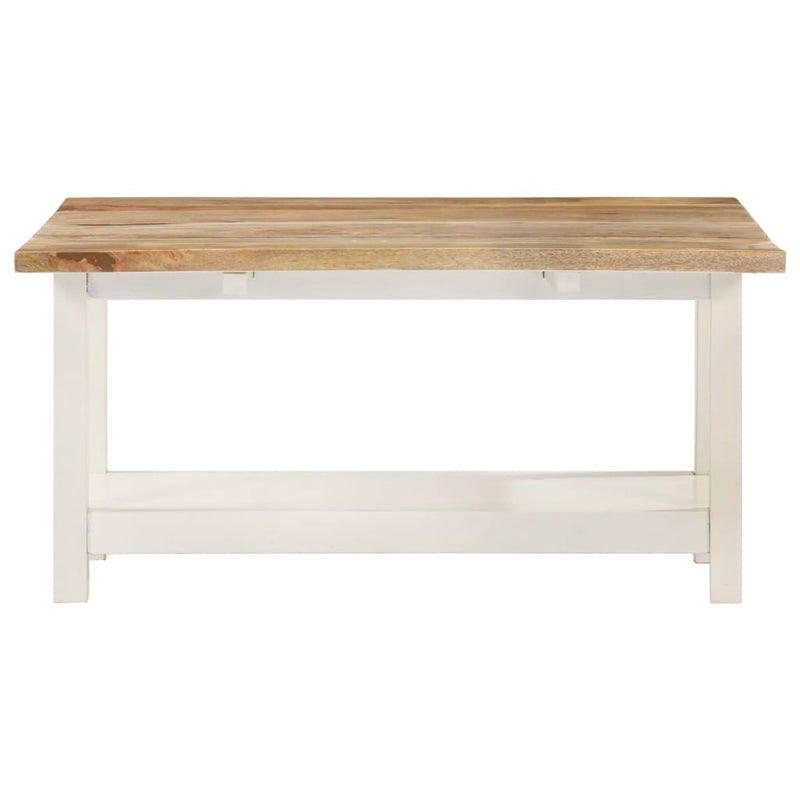 Salontafel verlengbaar 90x(45-90)x45 cm massief mangohout wit MeubelReus