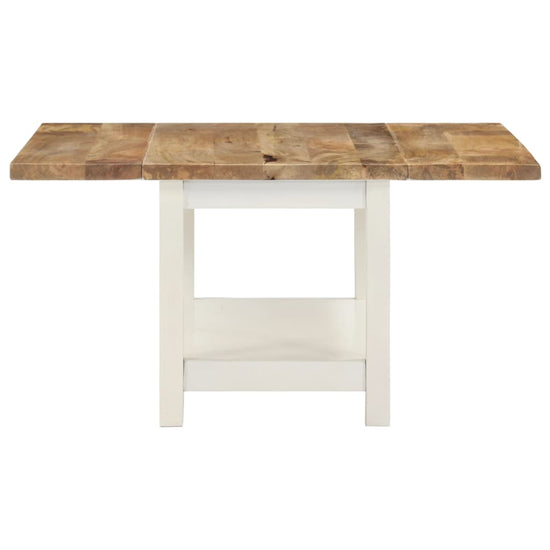 Salontafel verlengbaar 90x(45-90)x45 cm massief mangohout wit MeubelReus