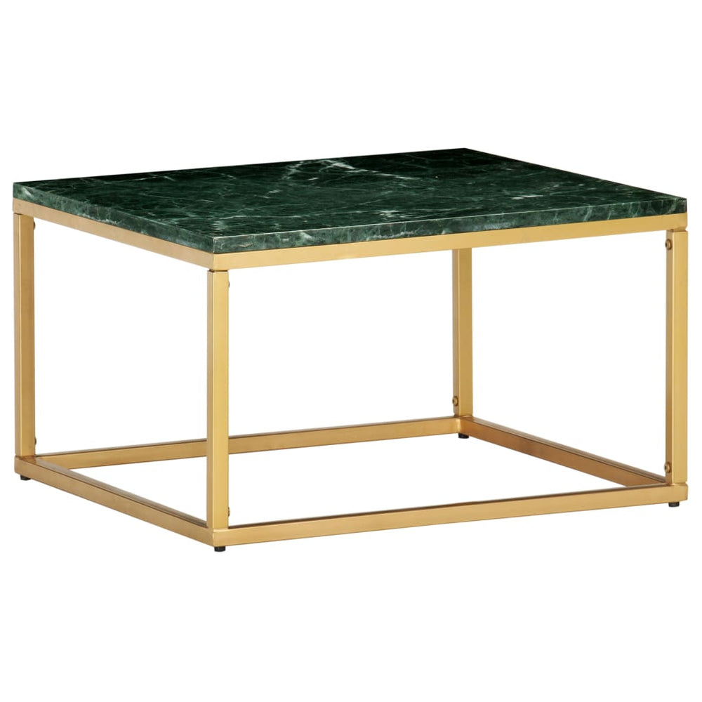Salontafel 60x60x35 cm echt steen met marmeren textuur groen MeubelReus