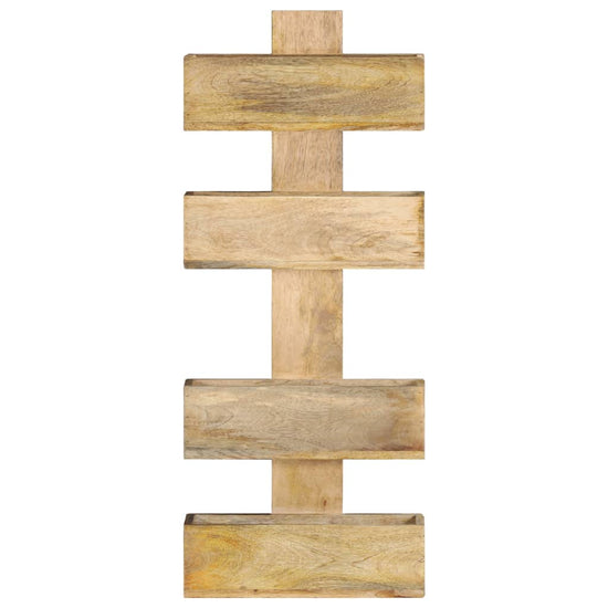 Tijdschriftenwandrek 30x11x72 cm massief mangohout MeubelReus