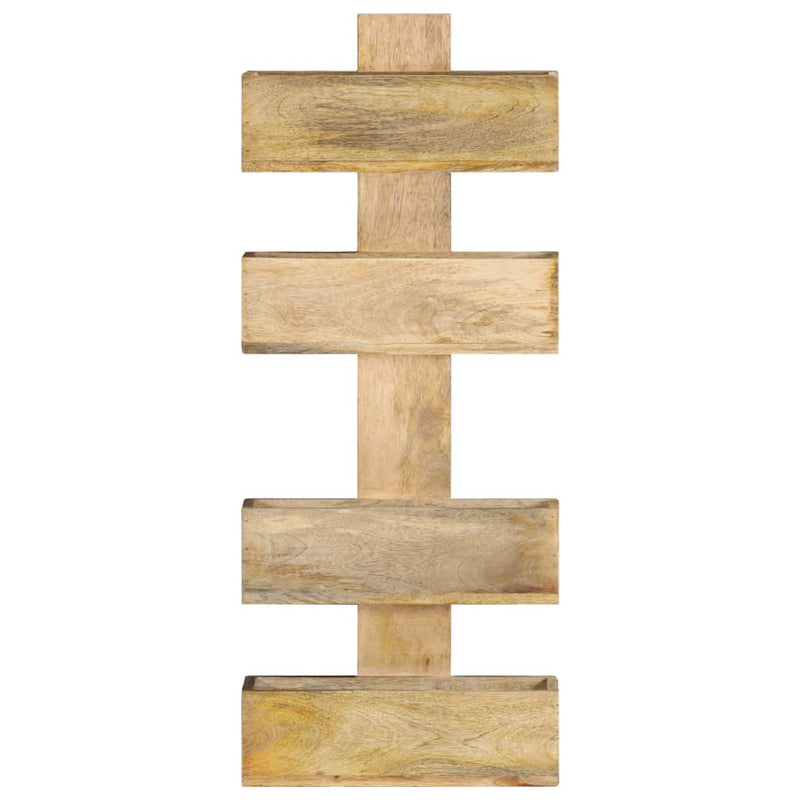 Tijdschriftenwandrek 30x11x72 cm massief mangohout MeubelReus