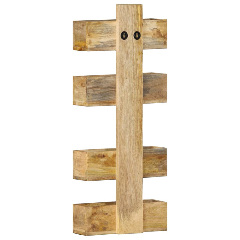 Tijdschriftenwandrek 30x11x72 cm massief mangohout MeubelReus