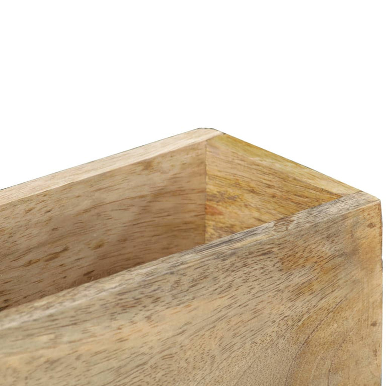 Tijdschriftenwandrek 30x11x72 cm massief mangohout MeubelReus